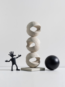 Modern Minimalist Resin Endless Ball Ornament Home Living Room Entrance Hall Decorative Accessories Creative Geometric Desktop Display