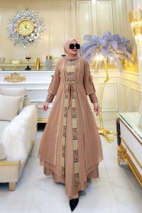 Gamis Arabian sering warna tali depan//Arabian terbaru seriaan wrna populer 2024//COD//Yunita Lestari fashion//