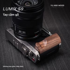Tay Cầm Gỗ Siêu Nhẹ Chữ L Dành Cho Máy Ảnh Panasonic Lumix S9 Với Giá Đỡ Tấm L Tháo Nhanh Đế Hợp Kim Phụ Kiện Máy Ảnh