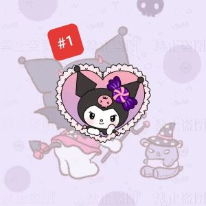 库洛米万圣节🎃装扮 卡通可爱亚克力胸针 书包包包别针挂件配件 Kuromi Holloween Cute Cartoon Brooch Acrylic Badge Pin School Pencil Bag Diy Decoration Jewelry Gift Hiasan Kerongsang Budak Hadiah XZ06