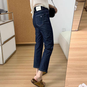 Fashion Plus Size High Waist Straight Ankle Denim Pants