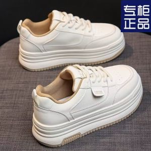 Casual Thick Bottom Heightening Womens Shoes Spring Autumn New Style College Students Flat Laced Sports Board Shoes