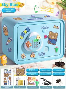 BEI JESS | Childrens Safe Box Coin Bank Password Locked