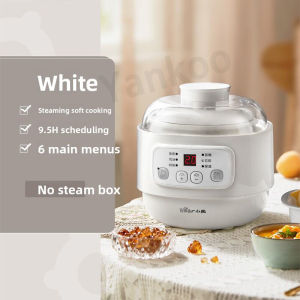 【Malaysia Stock】Bear Electric Stew Pot DDZ-A08Q6 0.8L Water-isolated Multi-stew Slow Cooker Ceramic Pot Soup Casserole Porridge Pot Microcomputer Intelligent Control Baby Food Steaming Pot