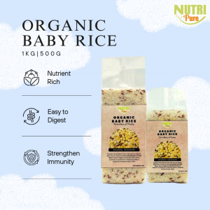 Nutri Pure Organic Baby Rice 1kg (Calrose / Millet / Bario Rice)