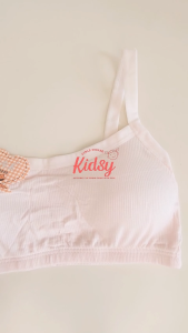 KIDSY 10-16Y Plain Girl Bra Teen Girls Bra Cotton Padded Training Bra Student Vest Wireless Kids Bra