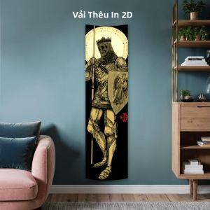 VIKAMA Gothic Chiến Binh Rồng Tấm Thảm Đậm Thẩm Mỹ Polyester Mềm Mại Treo Tường Cho Phòng Ngủ Phòng Game Trang Trí Nhà Nghệ Thuật Vải