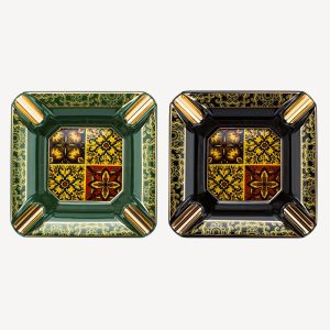 ที่เขี่ยบุหรี่ซิการ์เซรามิก LUBINSKI ลายเพ้นท์มือ ความจุขนาดใหญ่ กันลื่น ช่องใส่ซิการ์สี่ร่อง บรรจุในกล่องของขวัญ