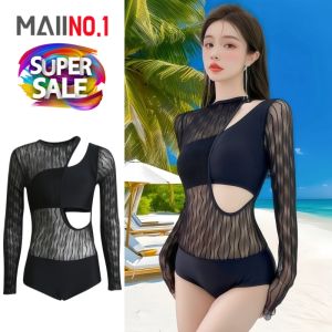 ชุดว่ายน้ำผู้หญิง เสื้อแขนยาว ลายลูกไม้แฟชั่น ใส่ถ่ายรูป เดินชายหาด หรือเล่นน้ำก็ได้ ขนาดสินค้า รอบอก26นิ้ว รอบเอว24นิ้ว ยาว24นิ้ว (ขนาดก่อนยืด)