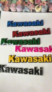 Emblem Motor Kawasaki Eksterior Keren Variasi Timbul 3D Bahan Resin