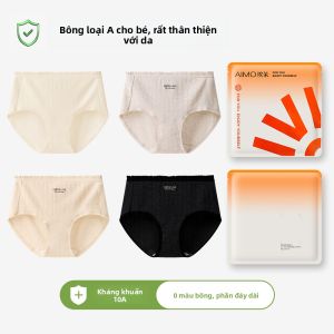 Quần lót tam giác AIMO cho nữ vải cotton kiểu cạp vừa mỏng không đường may kháng khuẩn