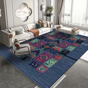 VIKAMA Modern simple living room carpet large size dirt-resistant crystal velvet carpet living room