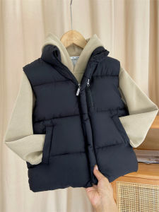 Thickened down Cotton Vest for Children Autumn Winter Warm Casual mid Large Children Boys Girls Warmth Comfortable Polyester