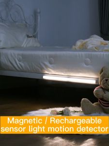 AMASACC Motion Sensor Led Light Rechargeable Cabinet Light Magnetic Closet Night Light For Wardrobe