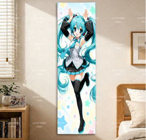 Bandai | Hatsune Miku Vertical Tapestry Cute Star Background Wall Hanging Anime Decor for Bedroom Dorm Door