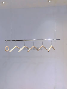 Clothing Store Stainless Steel Hanger Hanging Clothes Pole Acrylic Steel Wire Side Hanging Display Rack Womens Window Display Shelf