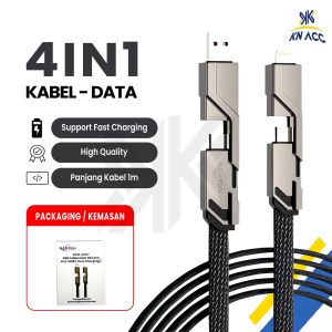 Kabel Data Charger 4IN1 Original Quality: Solusi untuk Samsung, Vivo, Oppo, Xiaomi & iPhone