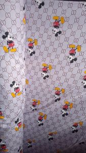 bahan kain polymicro meteran motif karakter anak cewek cowok harga 50CM x 240CM