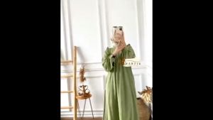 Gamis Terbaru moana Dress bahan Crinkle airflow kekinian viral