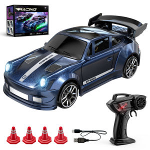 1:64 RC Mini Alloy High Speed Car Off-Road Vehicle with 2.4G Remote ControlDual Speed Transmission LED LightsRacing Truck Toy
