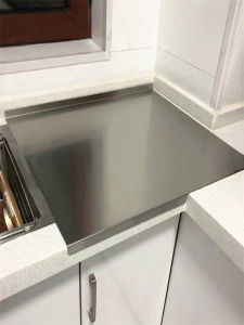 Stainless Steel Chopping Board Sus304 Material Desktop Mat Table Buckle Large Chopping Board Kitchen Chopping Board Kneading Dough Baking Pad