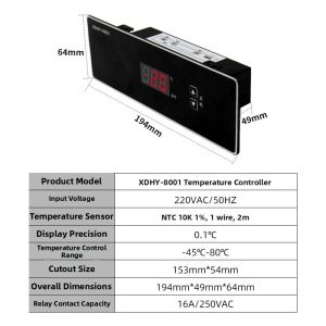 CHUANGYI | Digital Embedded Freezer Temperature Controller Defrost