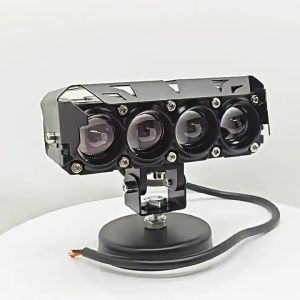 2PCS 80W Super Bright Mini Driving Light Set 4 Led Lights Motorcycle Headlight 3 Color High/Low Beam Car Dual Fishey