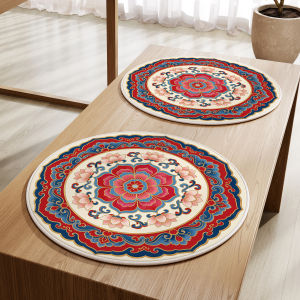 Luxury Vintage Round Waterproof Non-slip Summer Restaurant Chair Cushion