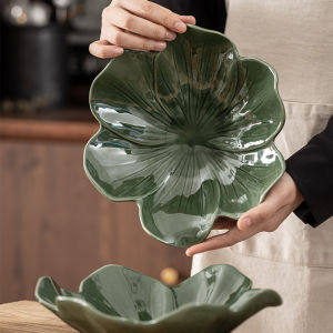 New European Vintage Creative Lotus Leaf Multipurpose Plate