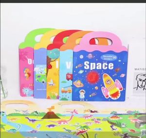 TAIYO Reusable Sticker Book Theme DIY Stiker Lepas Pasang Tempel Buku Edukasi Aktivitas Mainan Anak