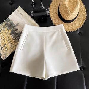 White Summer Plus Size A-Line Shorts