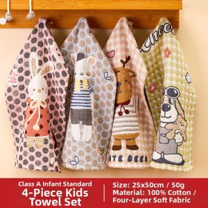 Soft Cartoon Cotton Gauze Face Towel