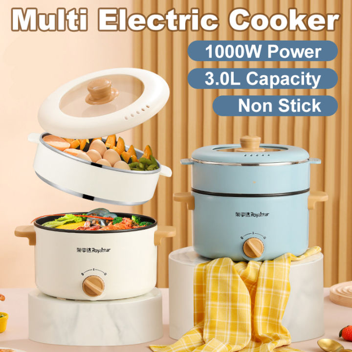 [COD] 3L Electric Cooker Pot Multifunctional Electric Cooker 1000W Rice Cooker with Stainless