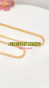 Kalung Dewasa Milano Lapis Emas: Elegan & Stylish