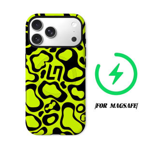 Lime Green Leopard Print Phone Case for iPhone 18 17 16 15 14 13 12 11 Air Pro Max Plus Double-layer Cover