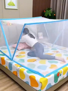 🔥พร้อมส่ง🔥มุ้งกันยุง มุ้งพับได้ กันแมลง มุ้งพกพา ป้องกันยุง 3.5ฟุต 4ฟุต 5ฟุต สำหรับเด็กและผู้ใหญ่