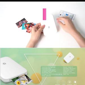 MT53 Color Photo Wifi Printer Mini Portable Mobile Handheld Pocket Bluetooth Printing Machine 2x3 inch Zink Sticky-Backed Paper
