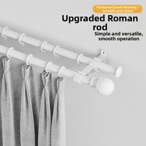 SHELIANKE | Minimalist Style Thickened Noise-reducing Rail Curtain Rod Complete Set