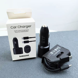 Samsung | SAMSUNG 60w USB Type C Car Charger Super Fast Charging 45w 15w 2 Port Usb C PD Auto Chargeur For Galaxy S26+ S25+ Iphone Xiaomi