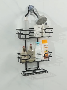 Shower Caddy Bathroom Organizer over Shower Head Wall Mounted Soap Holder Removable Baskets 3 Tier Rustproof Shower Shelf
