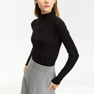 AMII | Minimalist Stone Pattern Sweater Fitted Warm Highly Elastic