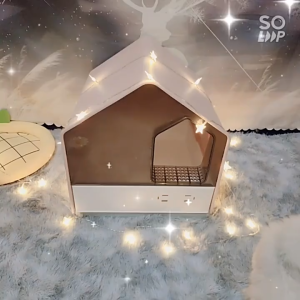 【SG Stock】Cat Litter Box beauty style Large Capacity Semi-closed Sand Box for Cats Anti-splash Cat Toilet