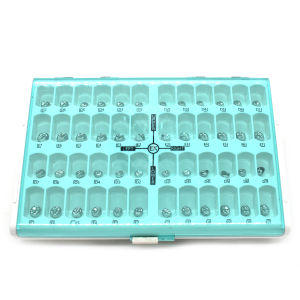 48pcs/box Dental Kid Crowns Preformed Metal Crown Stainless Steel Temporary Crowns Dentistry Orthodontic Materials Therapy Tools