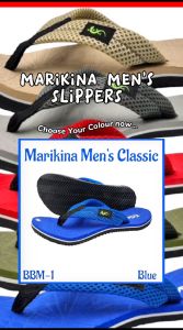 Marikina Men's High-Quality Synthetic & Rubber Backing Non-Slip Slippers/Flip-Flops for Indoor/Outdoor BBM-1