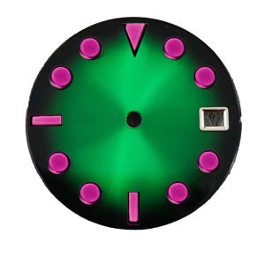 28.5mm NH35 Watch Dial Purple Gradient Index Date Window Watch mod Parts For NH35 Automatic Movement Custom Watch Accessory