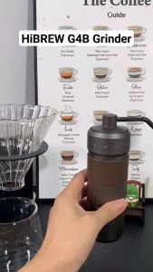 Máy xay hạt cà phê cầm tay chuyên nghiệp thương hiệu HiBREW G4B lưỡi 6 cánh 55 cấp độ - Hàng Chính Hãng