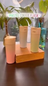 500ml Portable Fashion 304 Stainless Steel Coffee Mug Color Gradient Design Travel Thermal Flask Botol Air Tahan Panas Sejuk