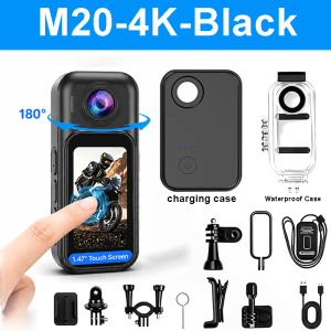 Camera Hành Động WiFi Di Động 4K/1080P HD Camera Đeo Thân Mini Máy Ghi Hình Thể Thao Với Hộp Sạc Dành Cho Xe Máy Lặn Biển