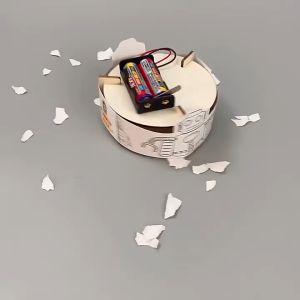 Mô Hình Robot Lau Nhà Máy Hút Bụi Quét Rác Tự Động Bằng Gỗ Lắp Ráp Sáng Tạo An Toàn Cho Bé Học Cụ Stem Steam