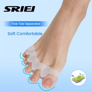 SRIEI 1 Pair=2PCS Gel Toe Separator Bunion Correction Silicone Toe Straightener Foot Pain Relief for Men Women